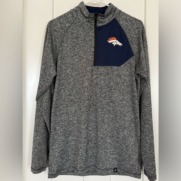 🏈 Denver Broncos Fanatics NFL Pro Line 1/4 Zip Pullover – Men’s Small - Picture 1 of 7